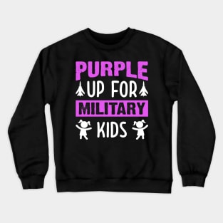 Purple Up For Military Kids Military Child Month USA Crewneck Sweatshirt